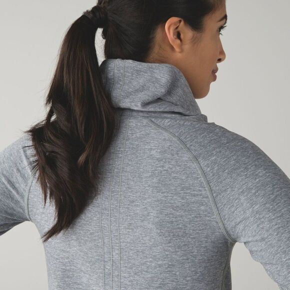 Lululemon Make A Move Long Sleeve Heathered Battleship Size 4 - Picture 3 of 9